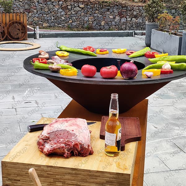 rustic metal bbq grill trader